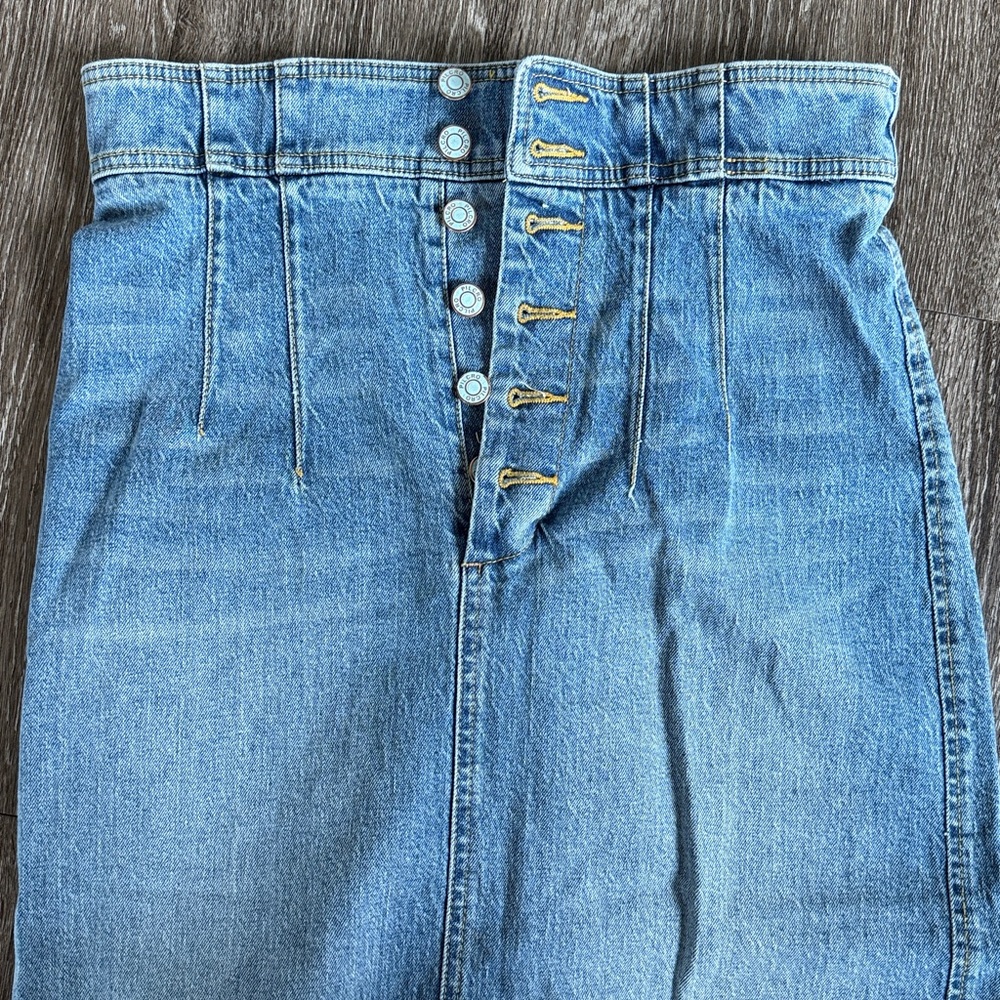 Anthropologie Blue Denim Skirt - Picture 2 of 5